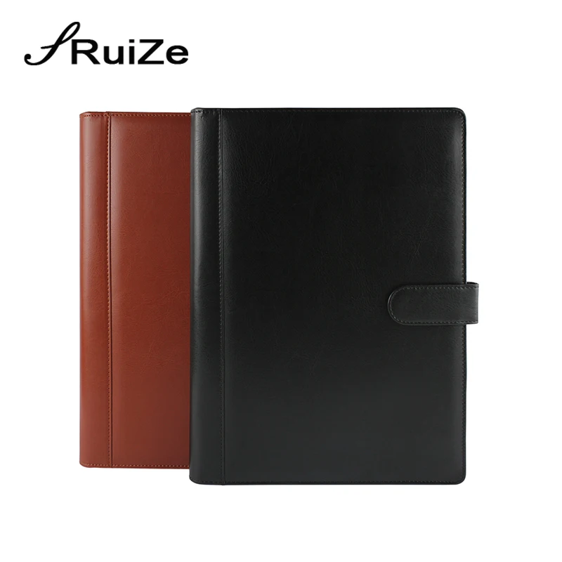 DUEARTS Leather Padfolio Multifunction Organizer Planner Notebook Ring Binder A4 File Folder With Calculator Office Supply | Канцтовары