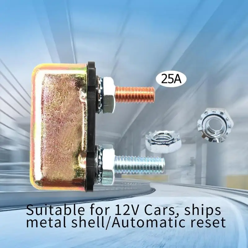 DC 12V Auto Reset Metal Circuit Breaker for Dual Battery Car Solar Boat | Автомобили и мотоциклы