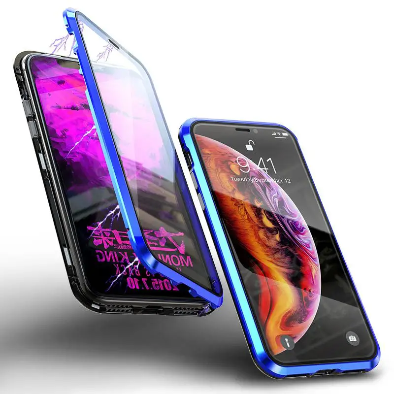 Group Vertical Front + Back Tempered Glass 360 Full Magnetic Case for iPhone X XS MAX XR r20 | Мобильные телефоны и