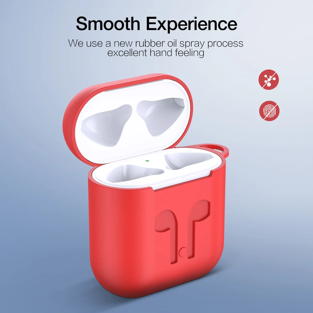 KISSCASE чехол для наушников AirPods сумка силиконовый защитный iPhone анти-потеря веревки