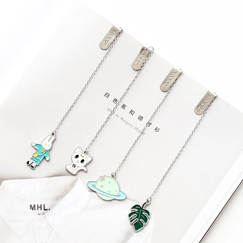 1 шт. милые закладки единорога Kawaii Cat Matel Bookmarks для книг школьные офисные