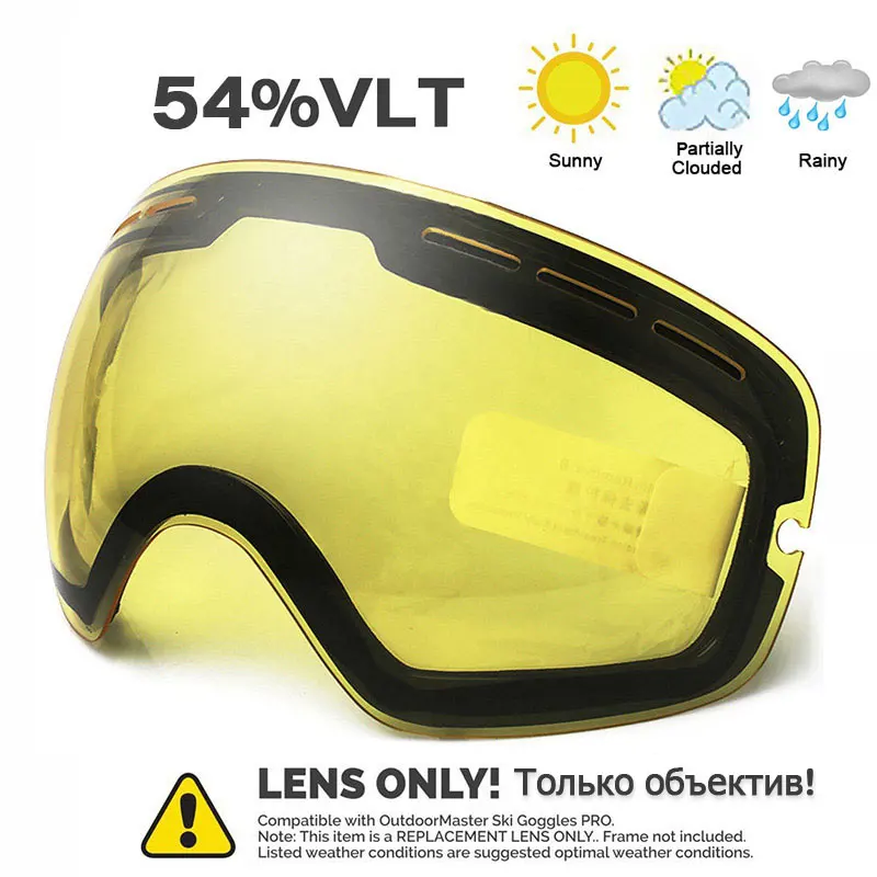 

Ski Goggles Winter Snow Sports with Anti-fog for Men Women Youth Skiing Skating mask ONLY LENS
