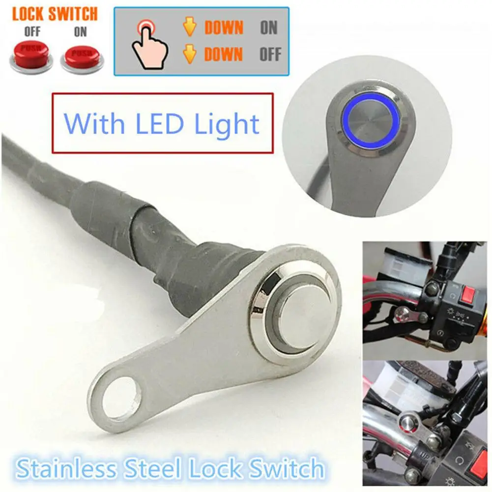 Switch Electric Motorcycle Light LED Headlight Handlebar Mount Push Button 12V for Work | Автомобили и мотоциклы