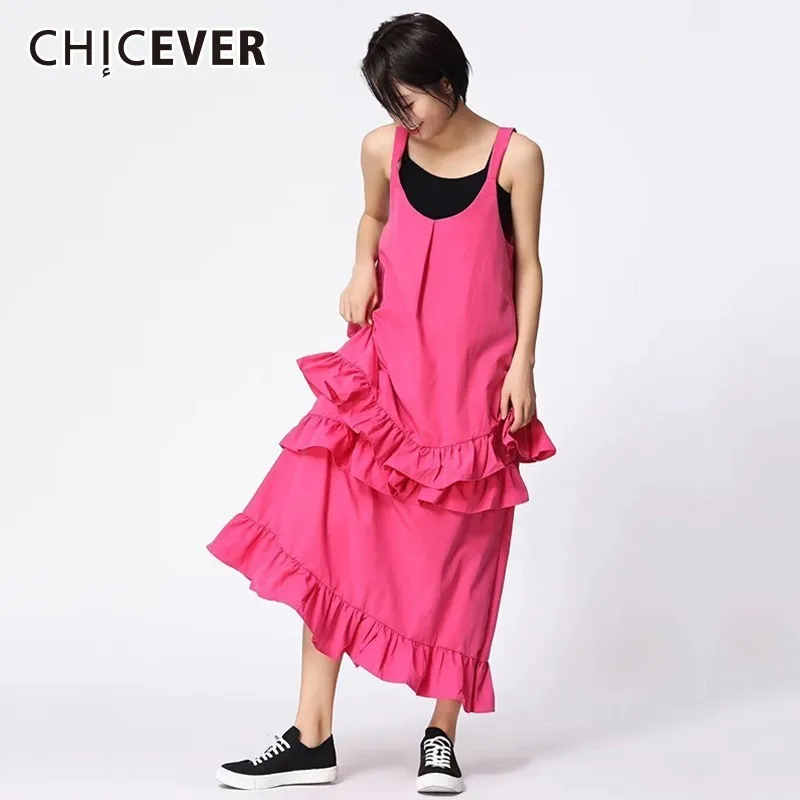 

Женское платье на бретельках CHICEVER, длинное платье с треугольным вырезом, без рукавов, с открытыми плечами, 2020