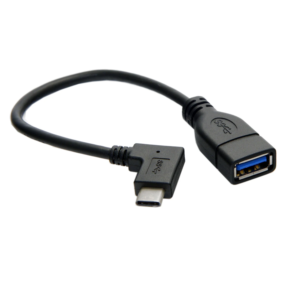 Jimier 90 градусов правый угловой USB C 3 1 Type папа к женскому OTG кабель для передачи
