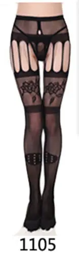 Fashion Womens Ladies Black Big Mesh Lace Top Thigh-Highs Stockings Sheer Garter Belt Only Suspender Hosiery Plus Size | Женская одежда