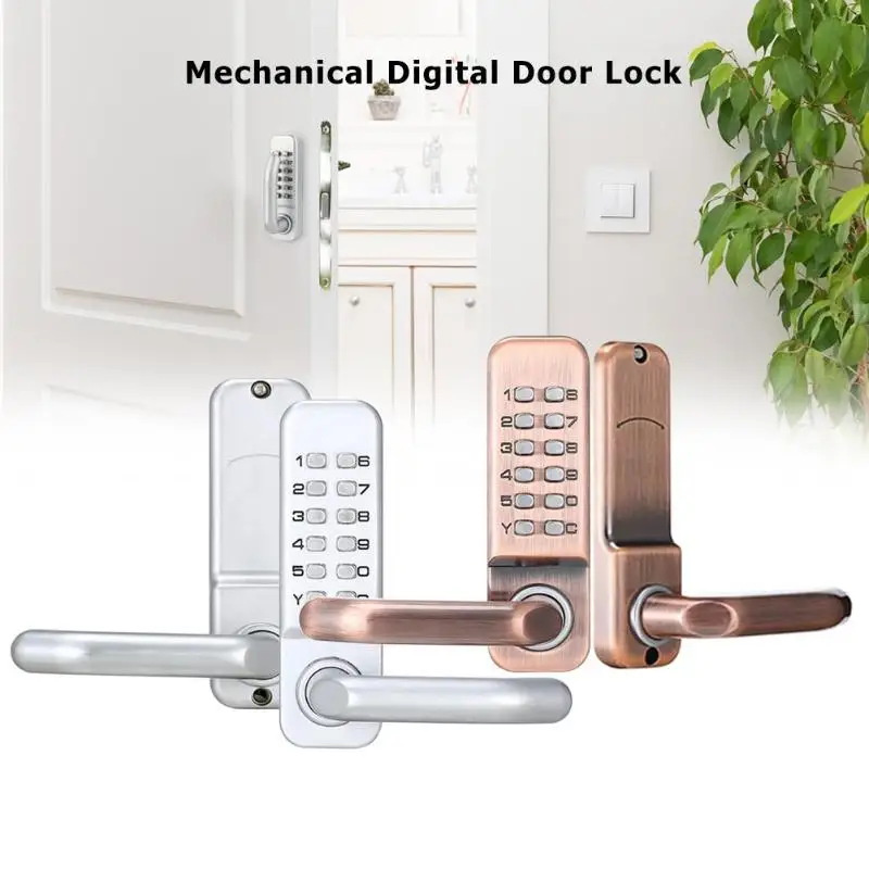 

Mechanical Digital Door Lock Zinc Alloy Push Button Keyless Entry Code Combination Lock Home Security Furniture Hardware
