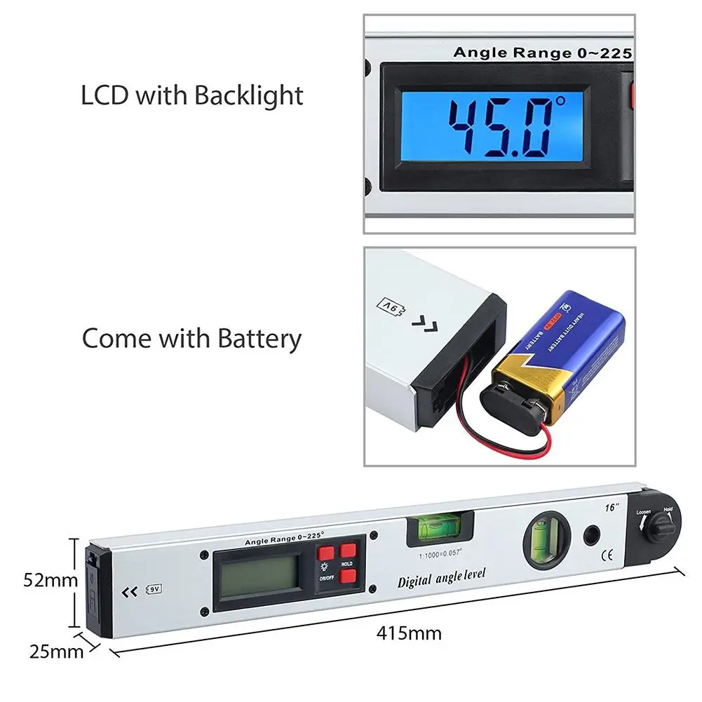 Adeing цифровой угловой искатель с подсветкой ЖК Цифровой Инклинометр транспортир