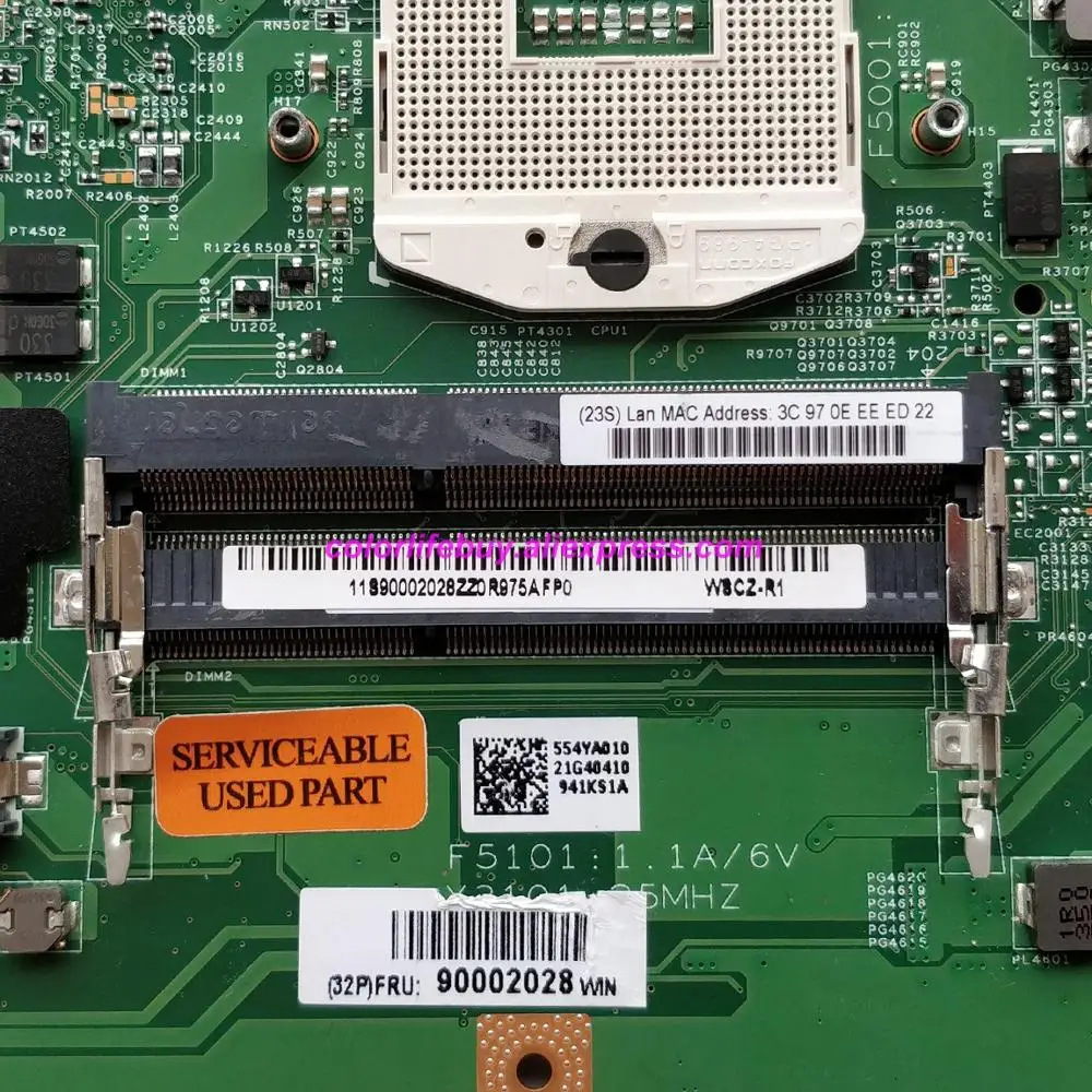 Подлинная материнская плата 11S90002028 90002028 LB59B MB для ноутбука HP Lenovo B590|Материнские