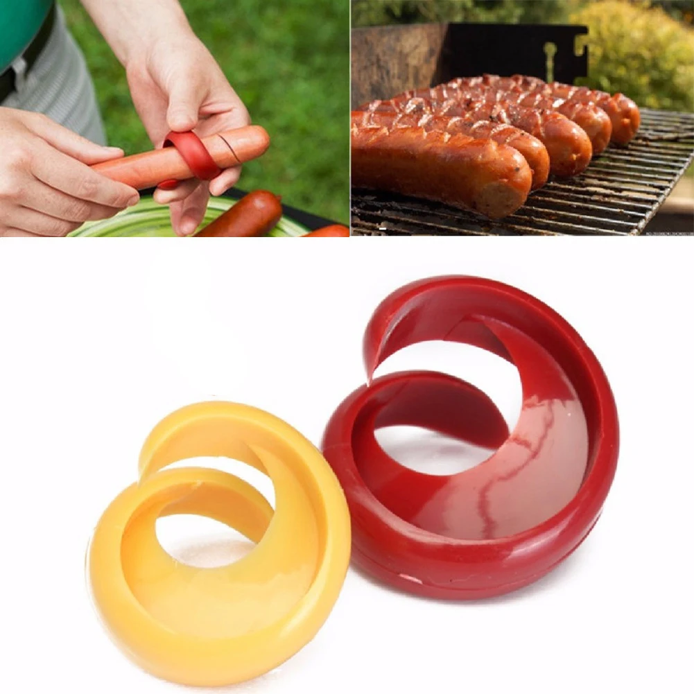 2 шт. ручной причудливый слайсер для нарезки сосисок спираль барбекю резак хот
