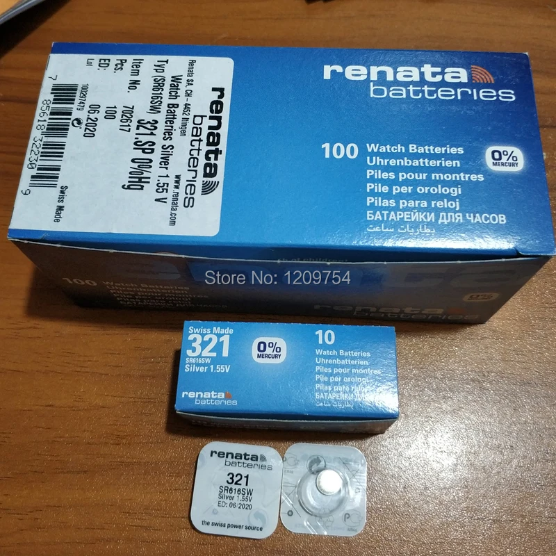 Бесплатная доставка renata часы с оксидом серебра 321 SR616SW RENATA/SR616/321 оксид 1 55 в 100 штук |