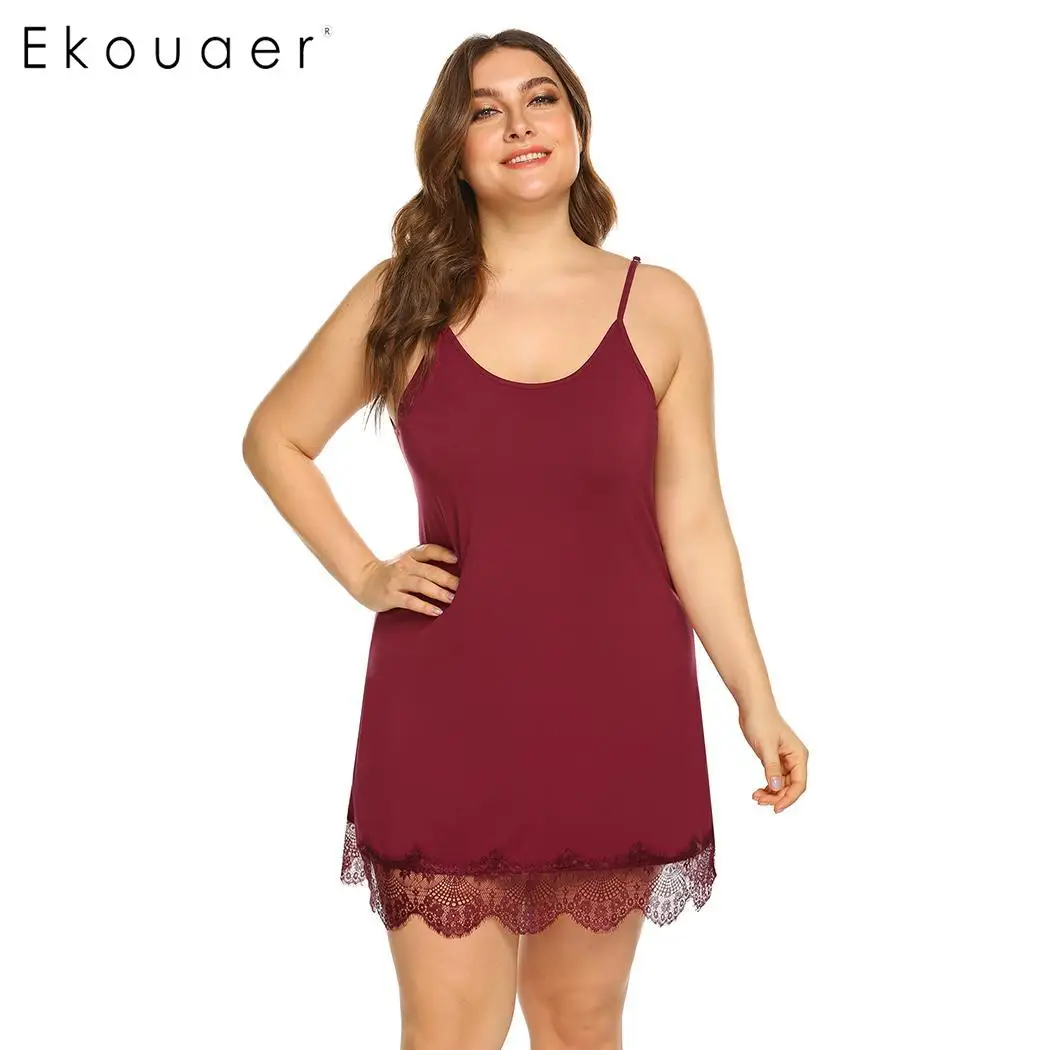 Ekouaer, длинная ночная рубашка, женская ночная рубашка, одежда для сна, платье, повседневное, одноцветное, v-образный вырез, половина рукава, свободная ночная рубашка, женское домашнее платье