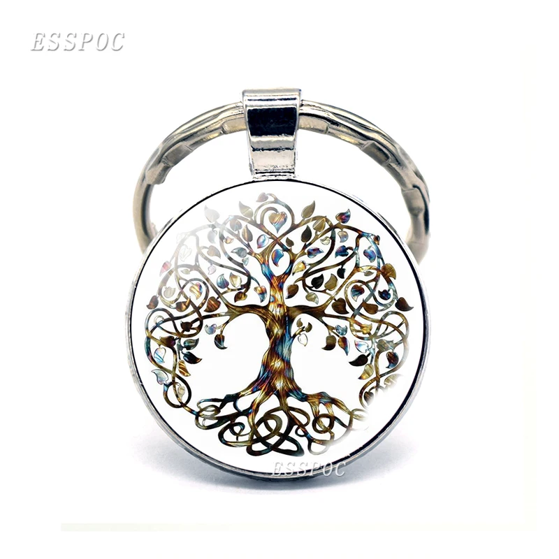 Klimt искусственное дерево стилизованное стекло подарок символический кабошон модное кольцо|Брелоки| |