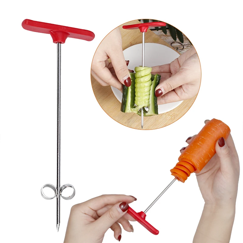 OLOEY для овощей и фруктов спиральная Твист Нож Из Нержавеющей Стали Ручные