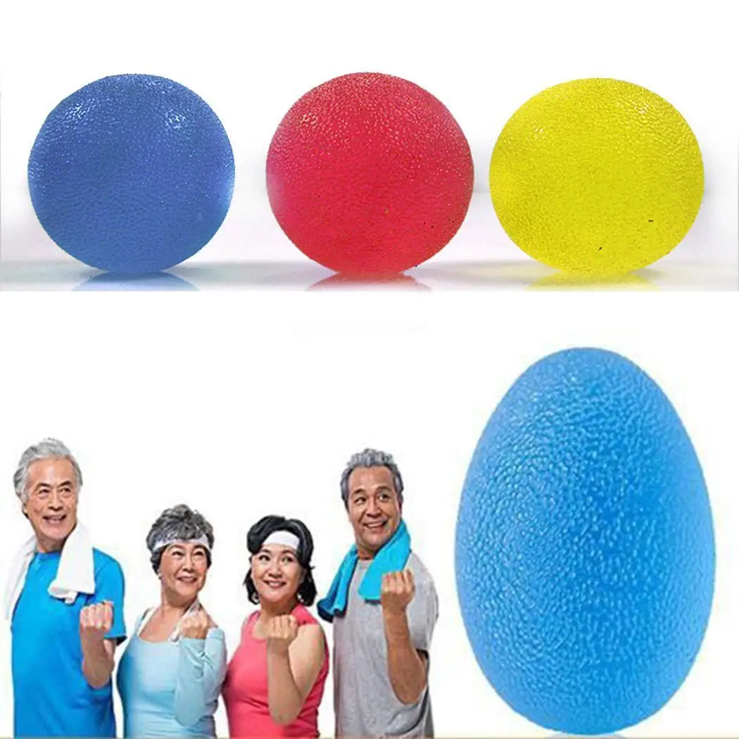 High-elastic Grip Ball Hand Function Rehabilitation Training Set(3Pcs) Round Egg Finger Massage | Спорт и развлечения