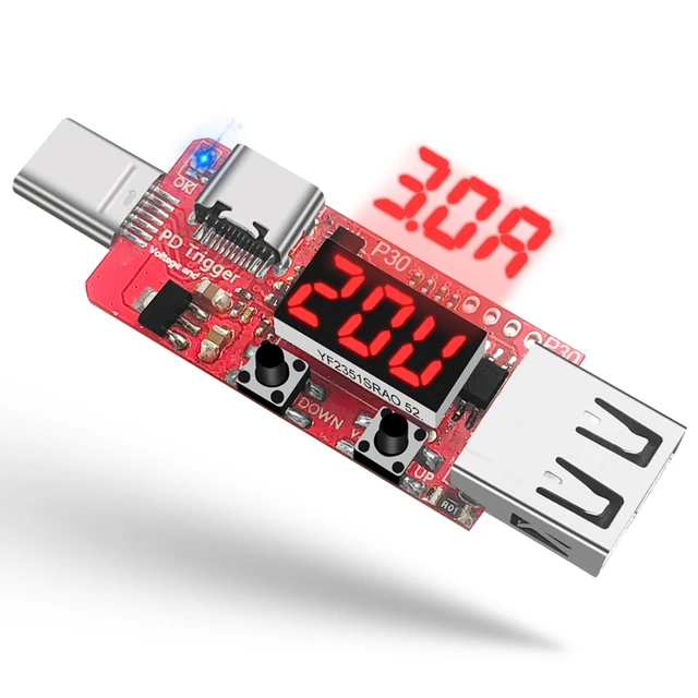 PD Quick Charge Trigger Digital Current Voltage Meter Ammeter Coulometer Charger Mobile Power Supply Type-c USB Tester Detector 2