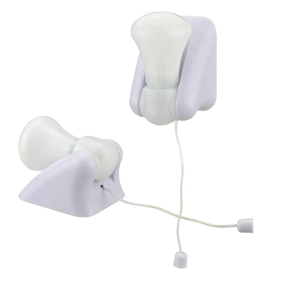 

LED Bulb Cabinet Closet Lamp Pull Cord Night Lights Self Adhesive Wall Light Hallway Bedroom Lighting Battery Operated A