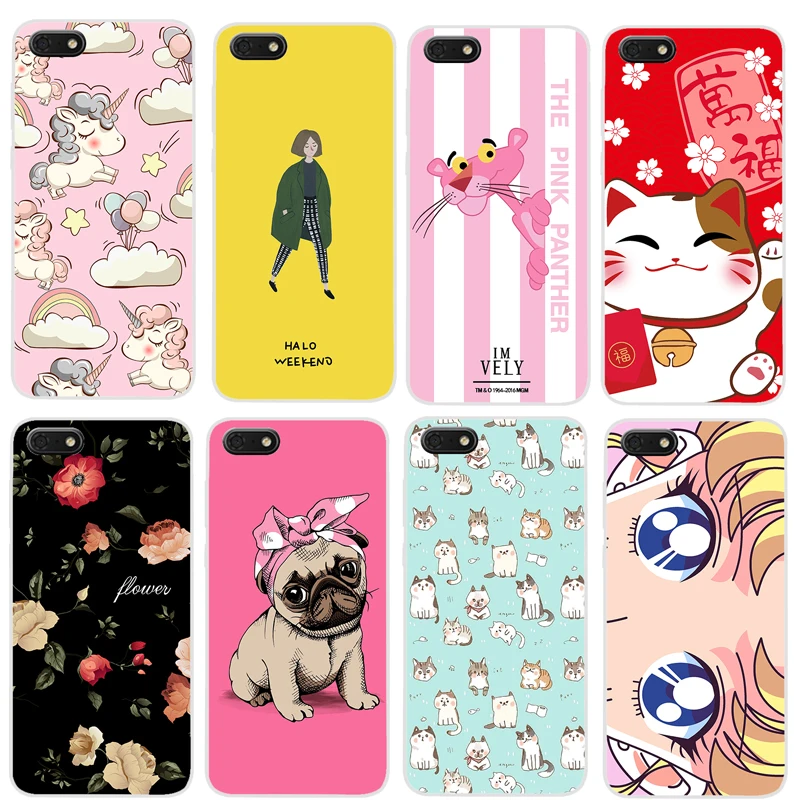3D Huawei y5 2018 Case Cover Cartoon TPU Phone Cases Silicone Soft |