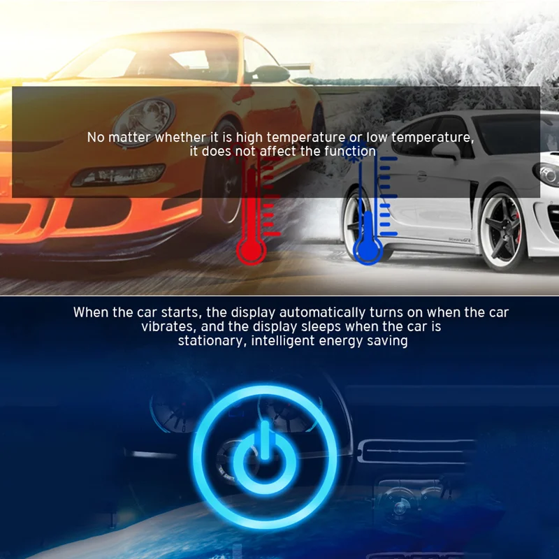 Автомобильная система контроля давления в шинах TPMS с солнечной зарядкой через USB