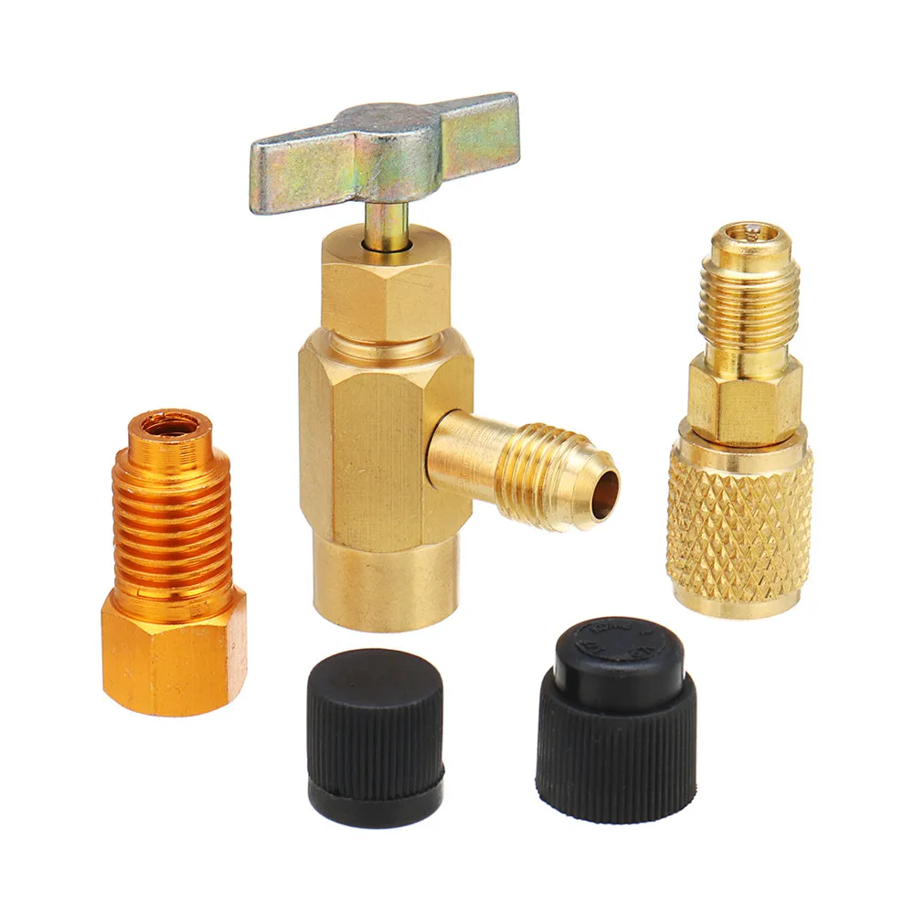 5 шт. набор адаптеров для шланга R134a R12 1/4 SAE 1/2 дюйма ACME LH Для R1234yf | Автомобили и