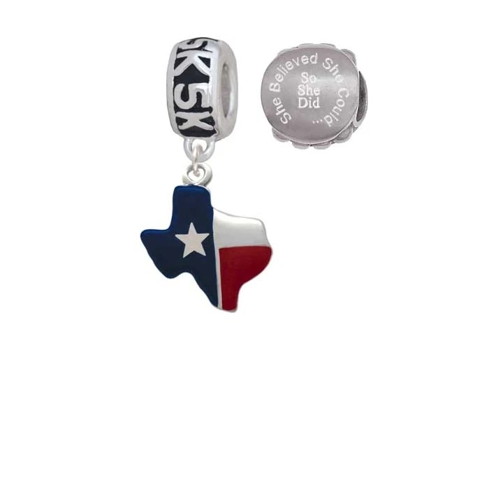 Красный и синий Техас 5 K Run она верила что может очаровать бусы (набор из 2) |