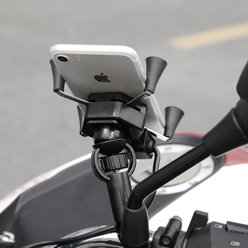 Мотоцикл Универсальный Автомобильный кронштейн держатель для телефона зеркало