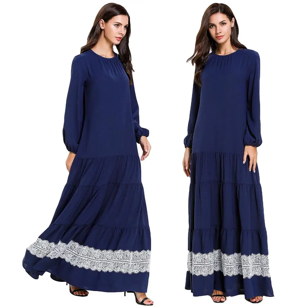 Модное женское многослойное платье abaya Дубай гофрированное мусульманское кафтан