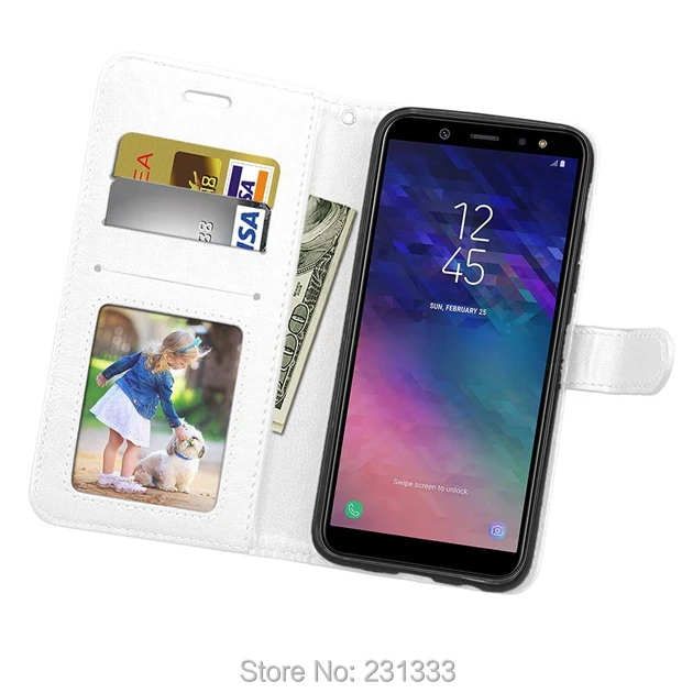 Кожаный чехол кошелек Mad для Samsung Galaxy A6 Plus A9 Star J2 Pro 2018 J3 J7 DUO J8 NOTE 9 J4 J6 с подставкой и