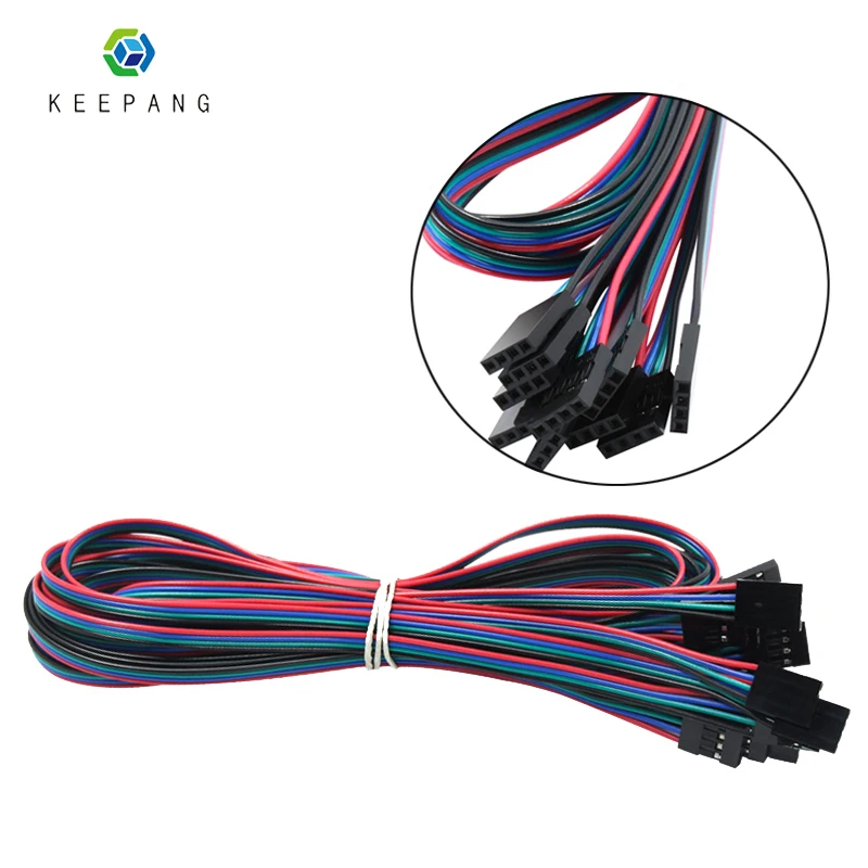 

10pcs 70cm 2Pin 3Pin 4Pin Dupont Cable Female To Female Jumper Wire 3D Printer Stepper Motor Cable 3D Printer Parts