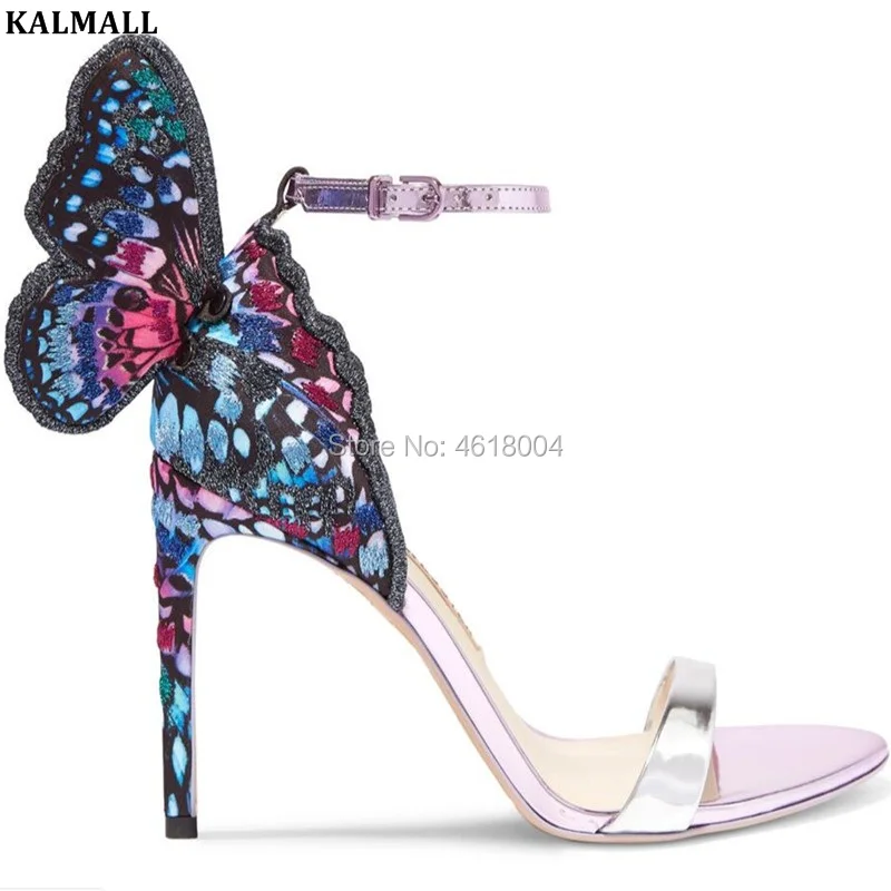 Женские свадебные туфли KALMALL разноцветные босоножки с крыльями игривые вышитые