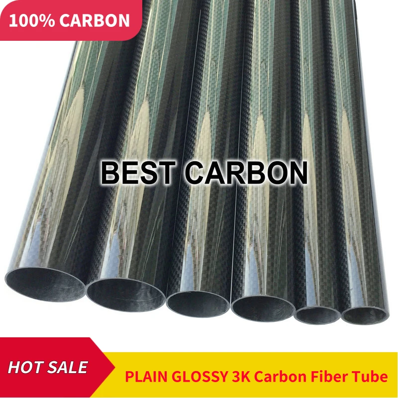 4 pcs of 7mm x 6mm High quality 3K Carbon Fiber Plain Fabric Wound/Winded/WovenTube