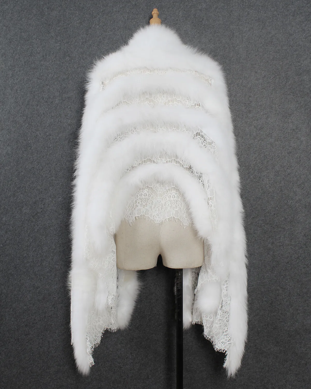 

T0859 Europe and America Female Warm Faux Fur Lace Scarf Women Autumn and Winter Coat Thickness Bride Shawl