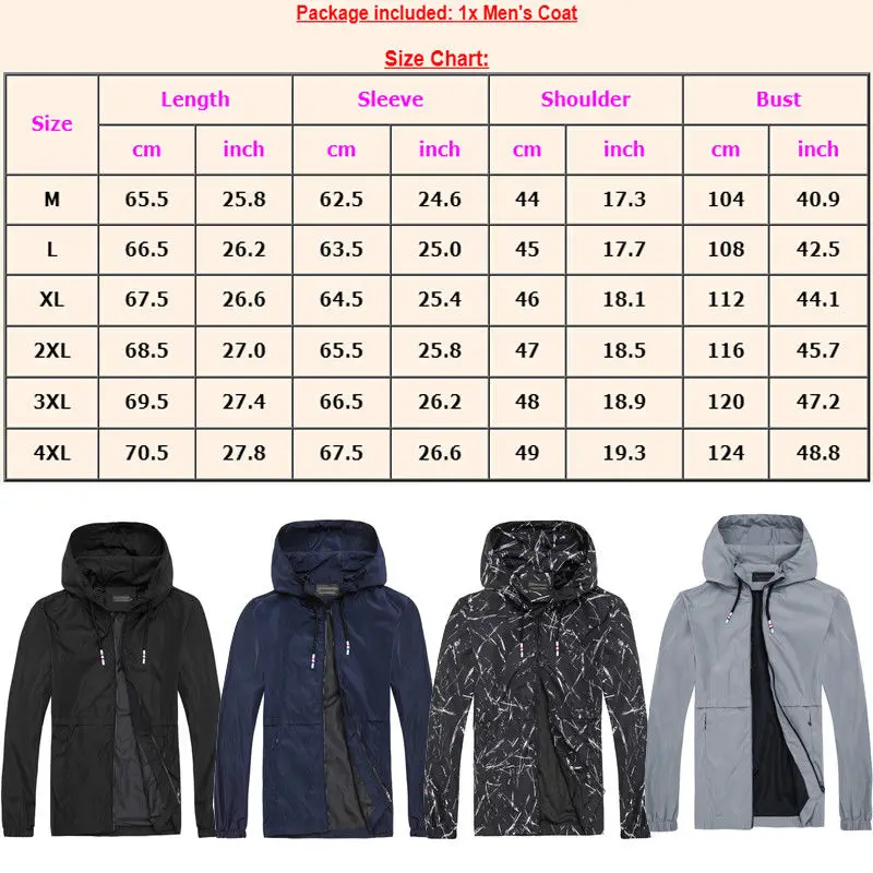 Мужская ветровка на молнии с принтом Модная легкая Повседневная куртка