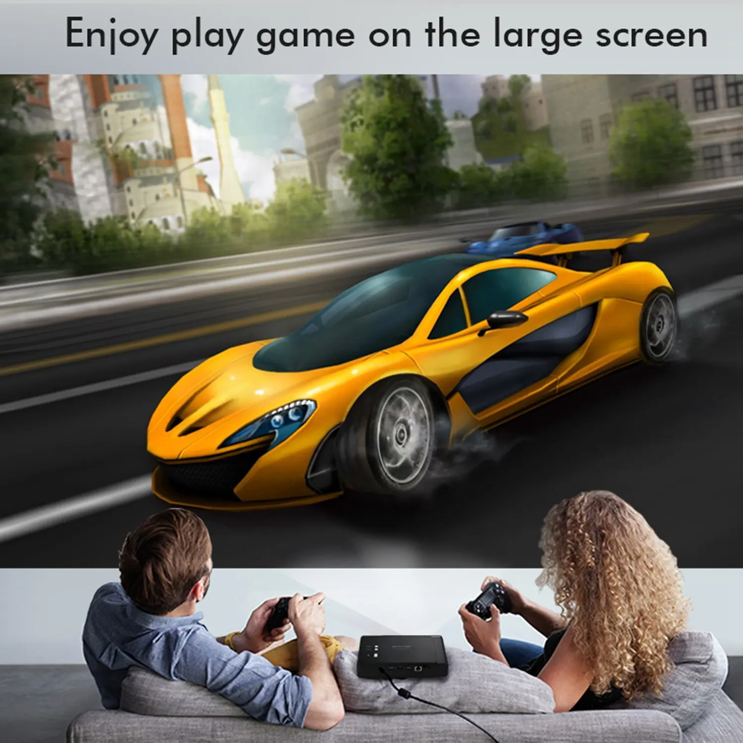 Портативный V5 1080P Android Wifi светодиодный проектор для Hd Hdmi 4K видео домашнего
