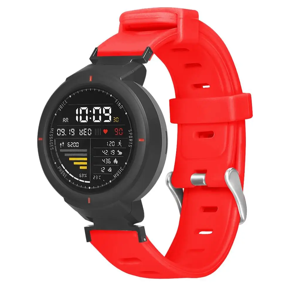 Силиконовый ремешок для Amazfit Verge 3 замена мужской t спортивный черный белый