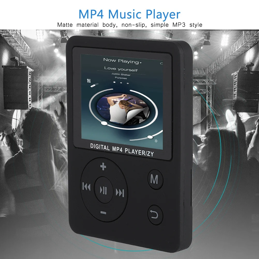 Тонкий легкий портативный цветной экран HiFi плеер MP3 MP4 музыкальный USB2.0 круглая