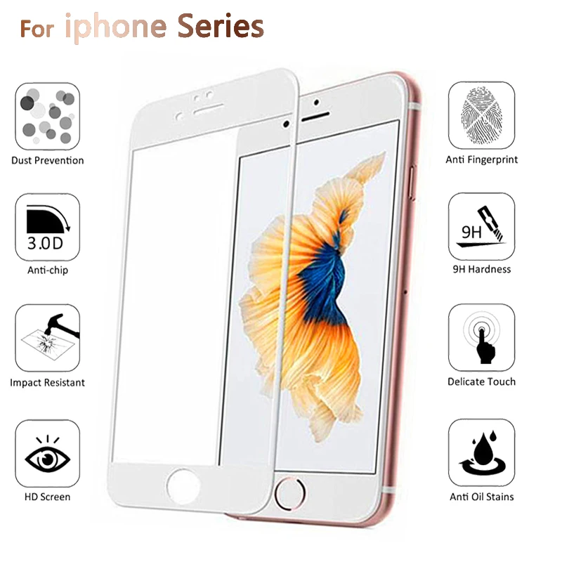 Защитное стекло для iPhone 6 Защита экрана Apple X пленка из закаленного стекла aphone S 7 8