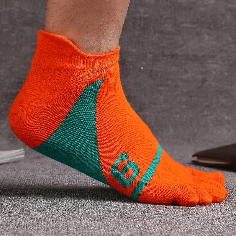 VOHIO 2018 fashion men's pure cotton five finger socks color digital 9 split toe comfortable warm men | Мужская одежда