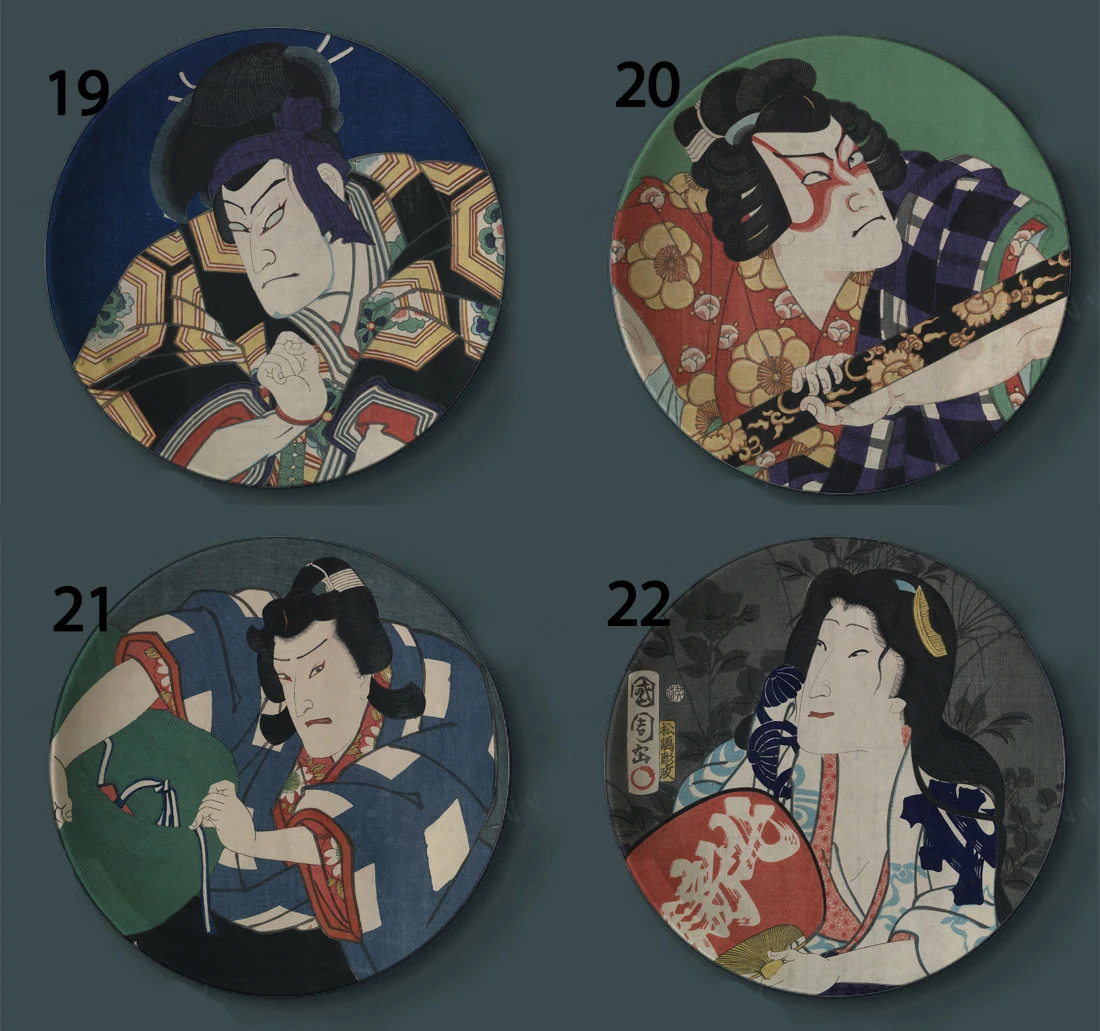 Декоративные тарелки Ukiyo e для рисования керамическая тарелка в японском стиле