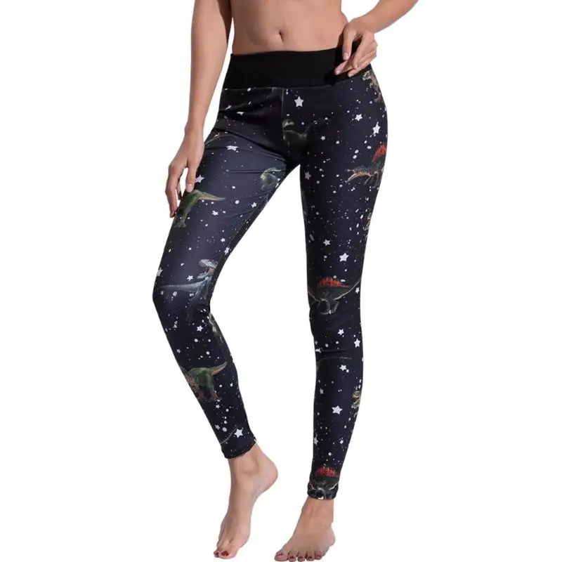 Sexy Fitness Leggings Stars Sky Print Women Yoga Pants Push Up Gym Wear | Спорт и развлечения