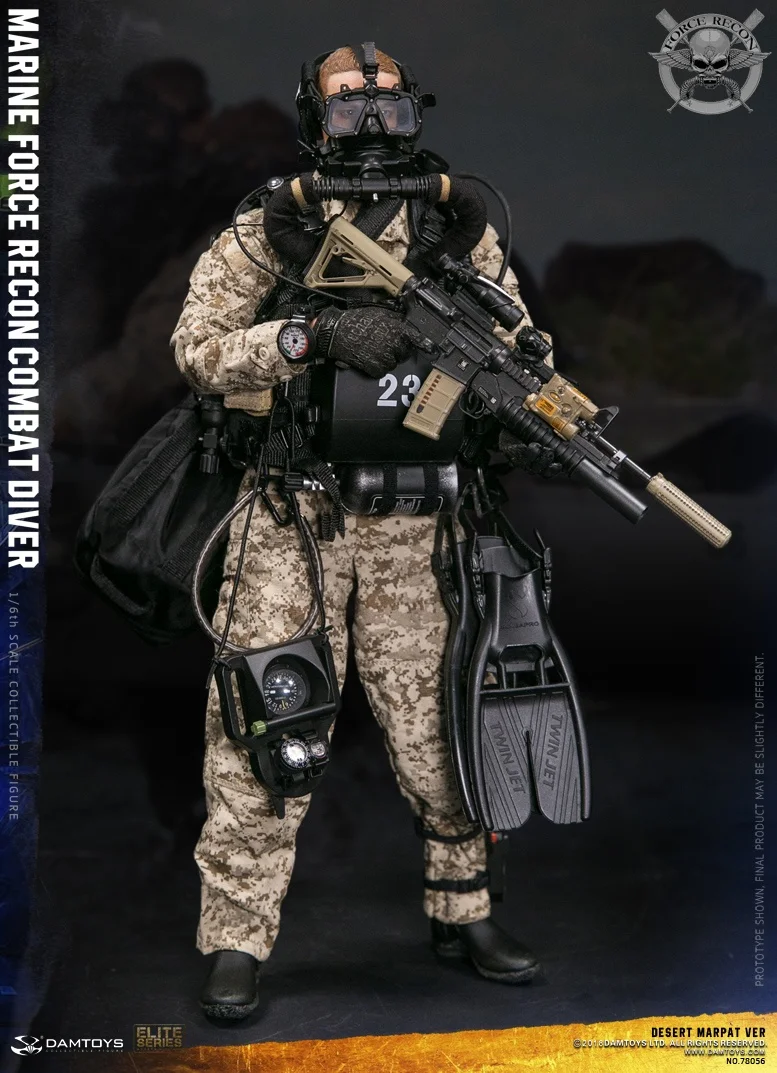 DAMTOYS плотины 1/6 78056 морской пехоты США RECON COMBAT DIVER пустыни MARPAT VER 12 дюймов