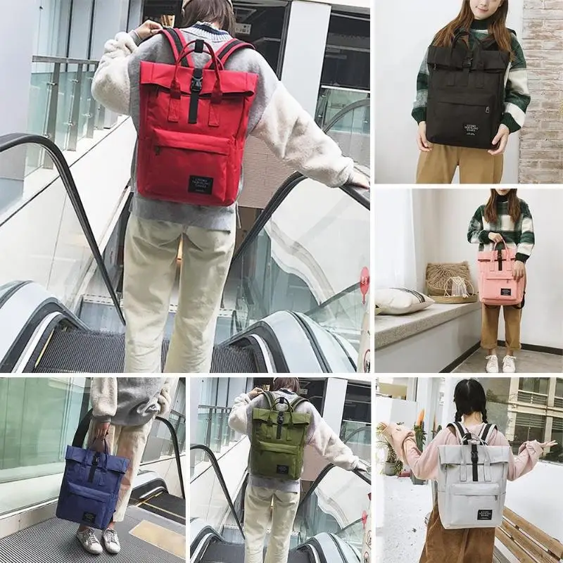 Женский большой холщовый рюкзак в консервативном стиле Mochila Escolar школьный для
