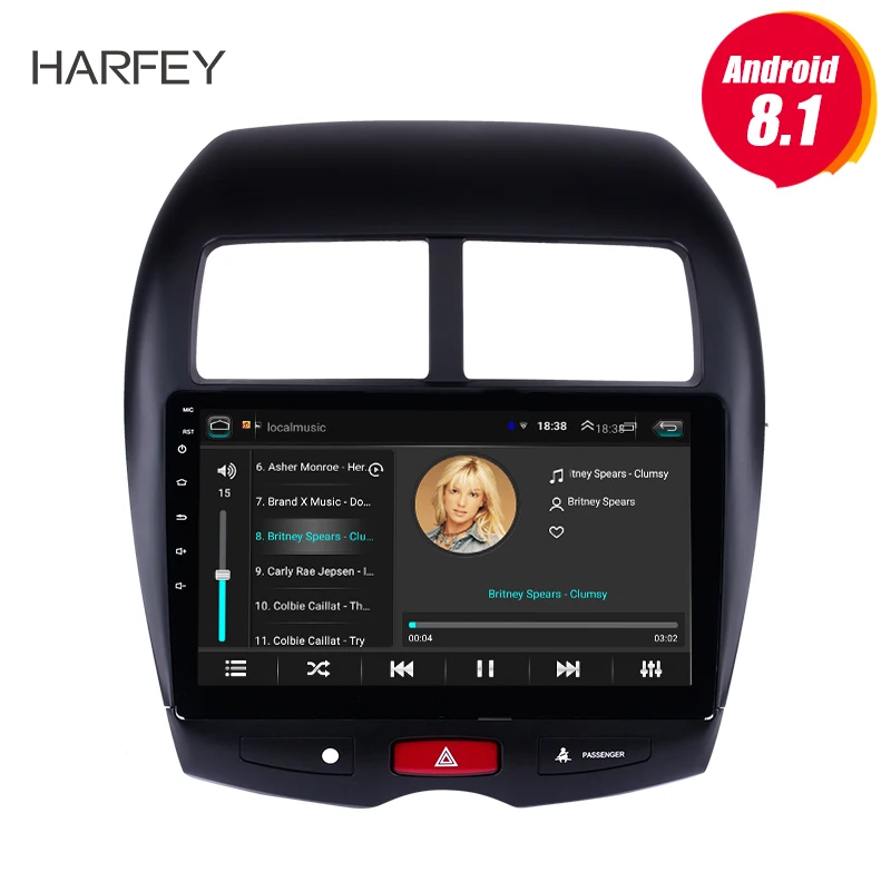 Harfey 10 1 дюймов Автомобильный мультимедийный плеер Android 8 GPS Navi система для 2010 2015
