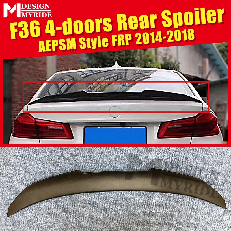 F36 FRP задний спойлер AEPSM стиль праймер черный ботинок губ для BMW 4 серии 4-двери 420i 430i