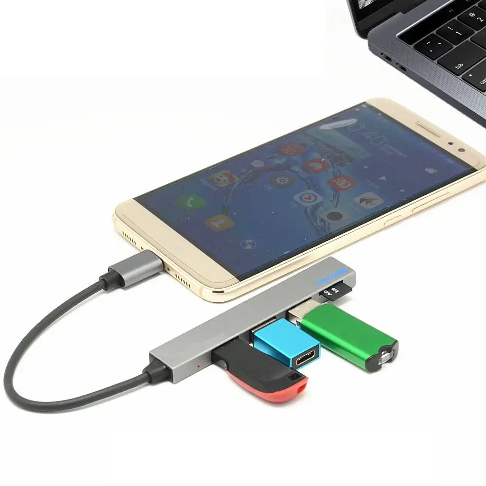 Адаптер 4 в 1 для ноутбука с интерфейсом USB 3 1|USB-хабы| |