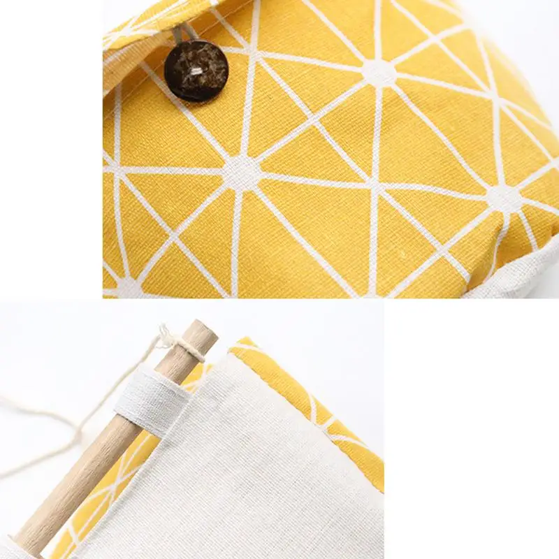 Хлопковый льняной настенный подвесной органайзер карманный мультяшный Кот