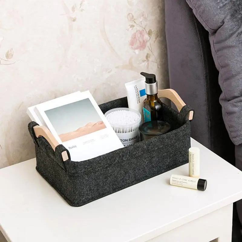 Корзина для хранения DIY офисная домашняя настольная коробка войлочная