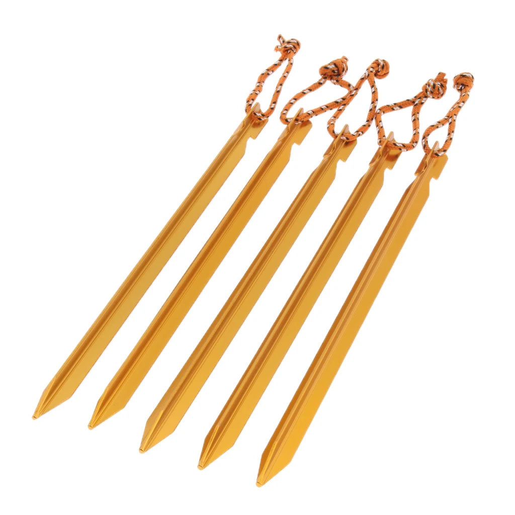5Pcs Ultralight Triangle Tent Stakes Ground Nails Camping Hiking Pegs |