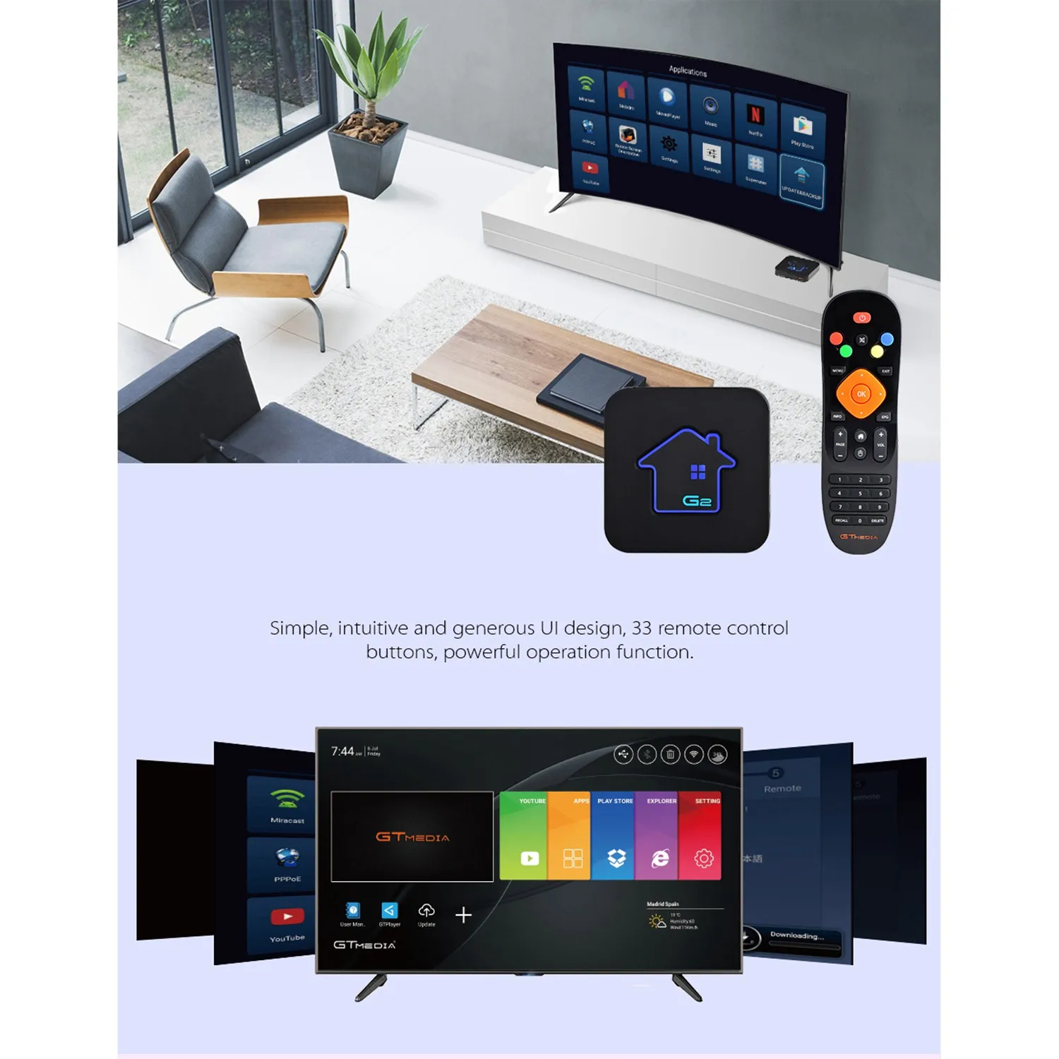 Gtmedia G2 S905W Android 7 1 Iptv De Es Pl герметизирующая ptfe-лента для Fr Поддержка Смарт ТВ ящик