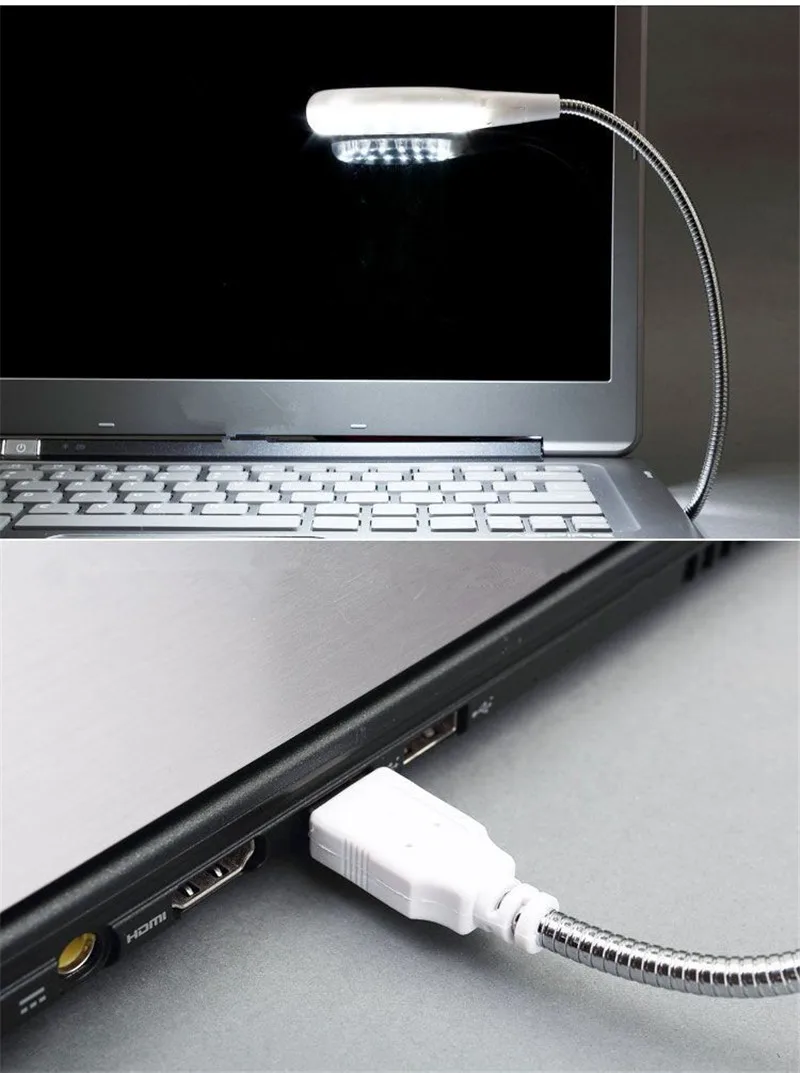 CLAITE USB Led Настольная лампа Гибкая 18 настольная прикроватная книга для чтения